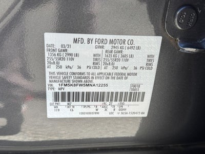 2021 Ford Explorer Limited Moon Roof