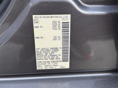 2022 Nissan Altima 2.5 SV