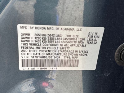 2018 Honda Pilot EX-L w/Rear Entertainment System