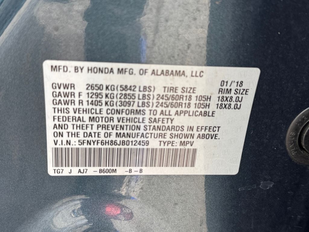 2018 Honda Pilot EX-L w/Rear Entertainment System