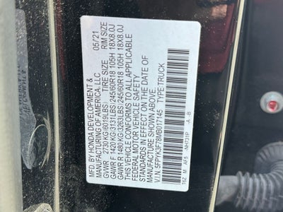 2021 Honda Ridgeline RTL-E