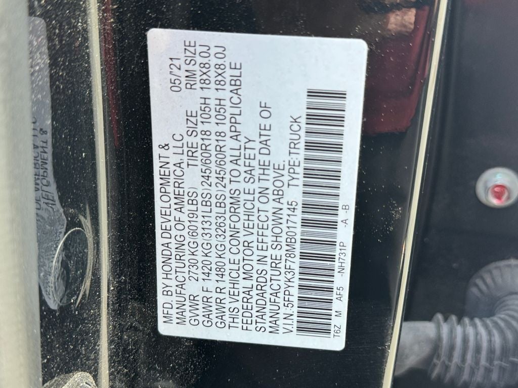 2021 Honda Ridgeline RTL-E
