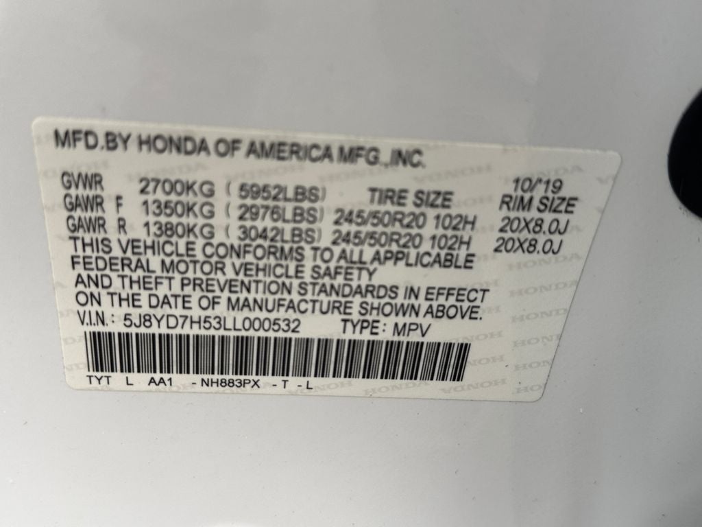 2020 Acura MDX Sport Hybrid Technology Package SH-AWD