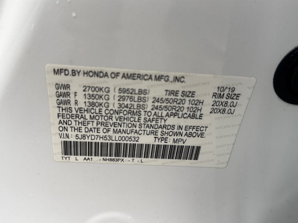 2020 Acura MDX Sport Hybrid Technology Package SH-AWD