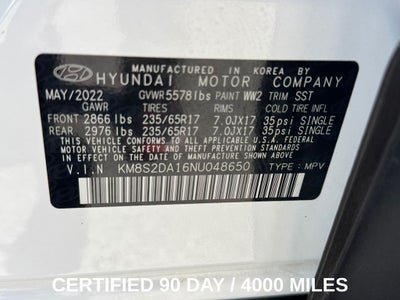 2022 Hyundai Santa Fe Hybrid Blue