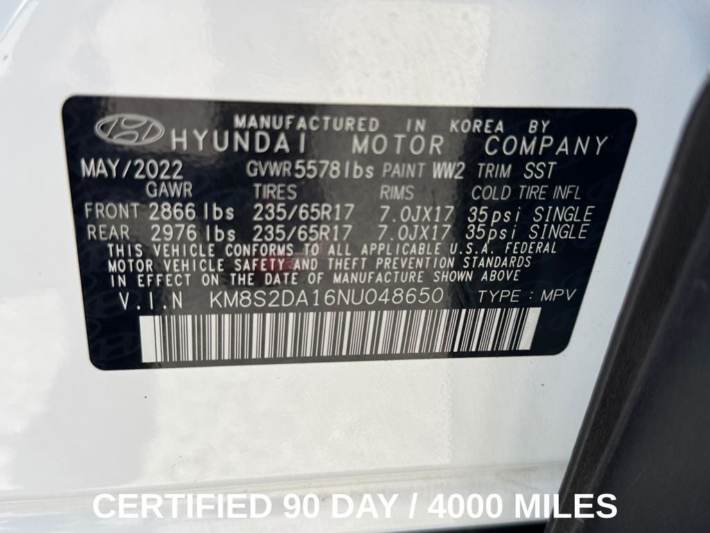 2022 Hyundai Santa Fe Hybrid Blue