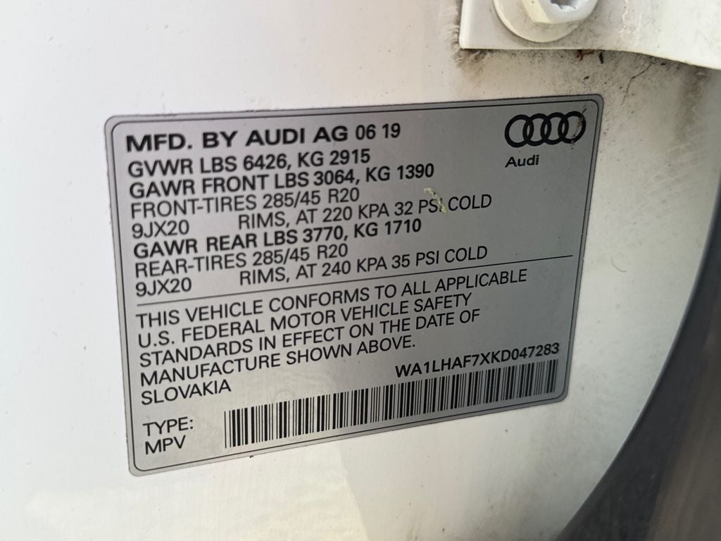 2019 Audi Q7 45 Premium Plus quattro