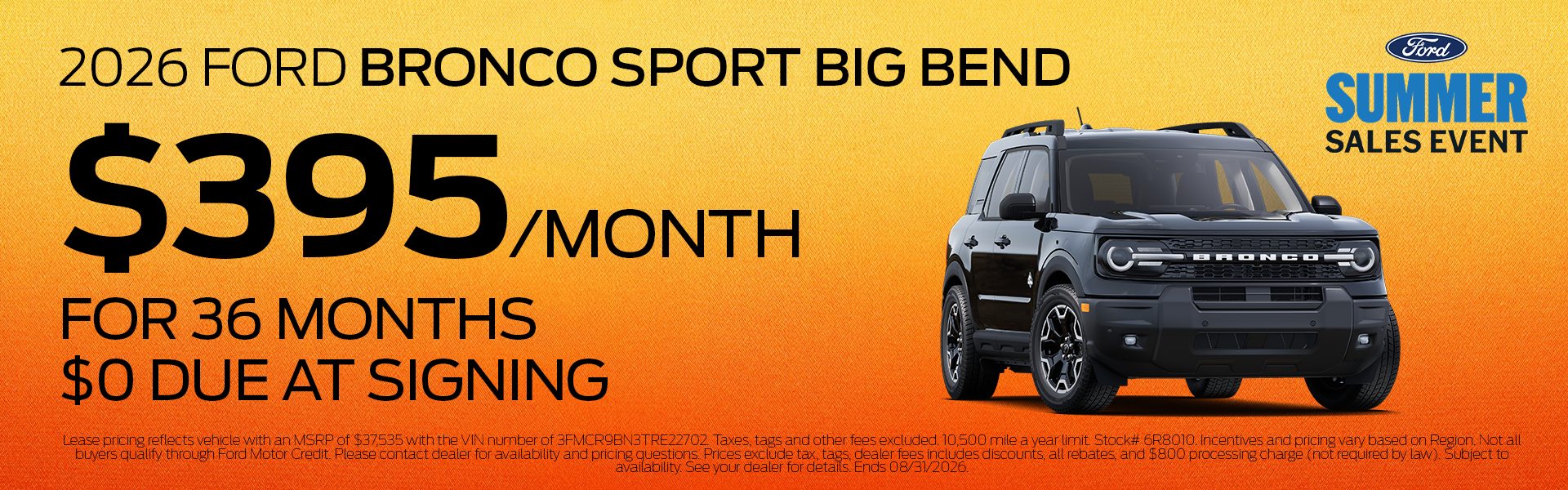 New 2026 Bronco Sport Big Bend